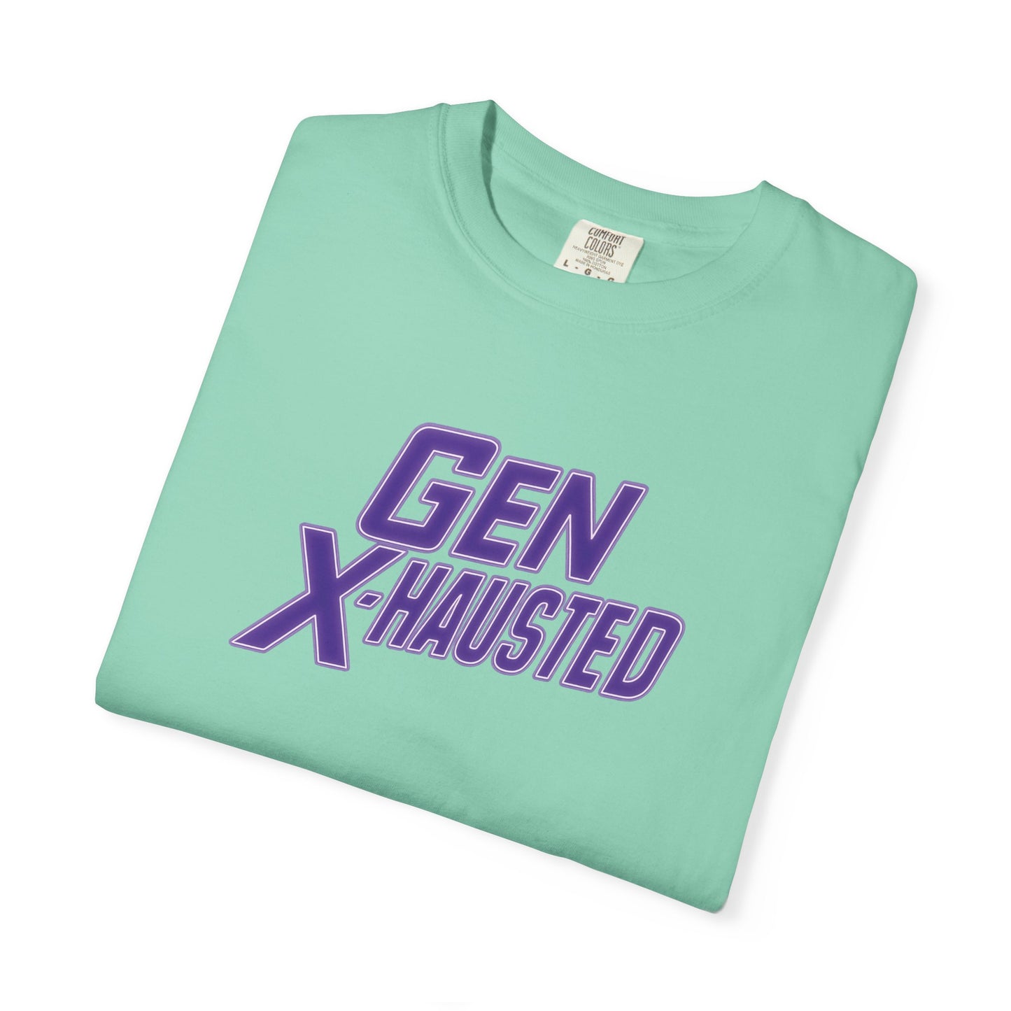 Gen X-Hausted Unisex T-shirt, Forgot Again Found Out Funny Tee, Gen X Humor Gift, Retro 80s 90s Shirt, Vintage Style Clothing