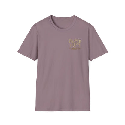 Prayed Up & Steady T-Shirt | Faith Scripture Cross Christian Tee