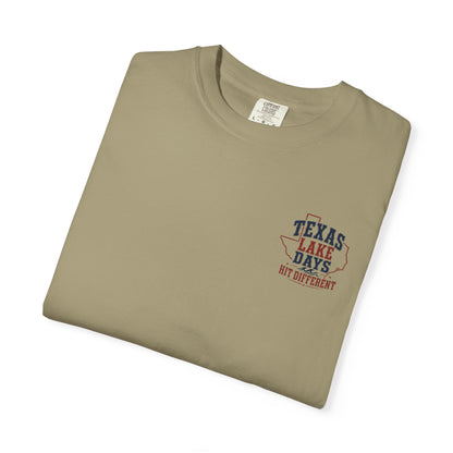 Texas Lake Days Hit Different T-shirt | State Outline Lake Life