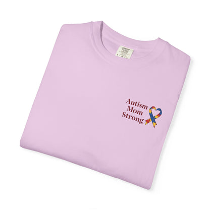 Autism Mom Strong T-shirt | Autism Awareness Puzzle Ribbon