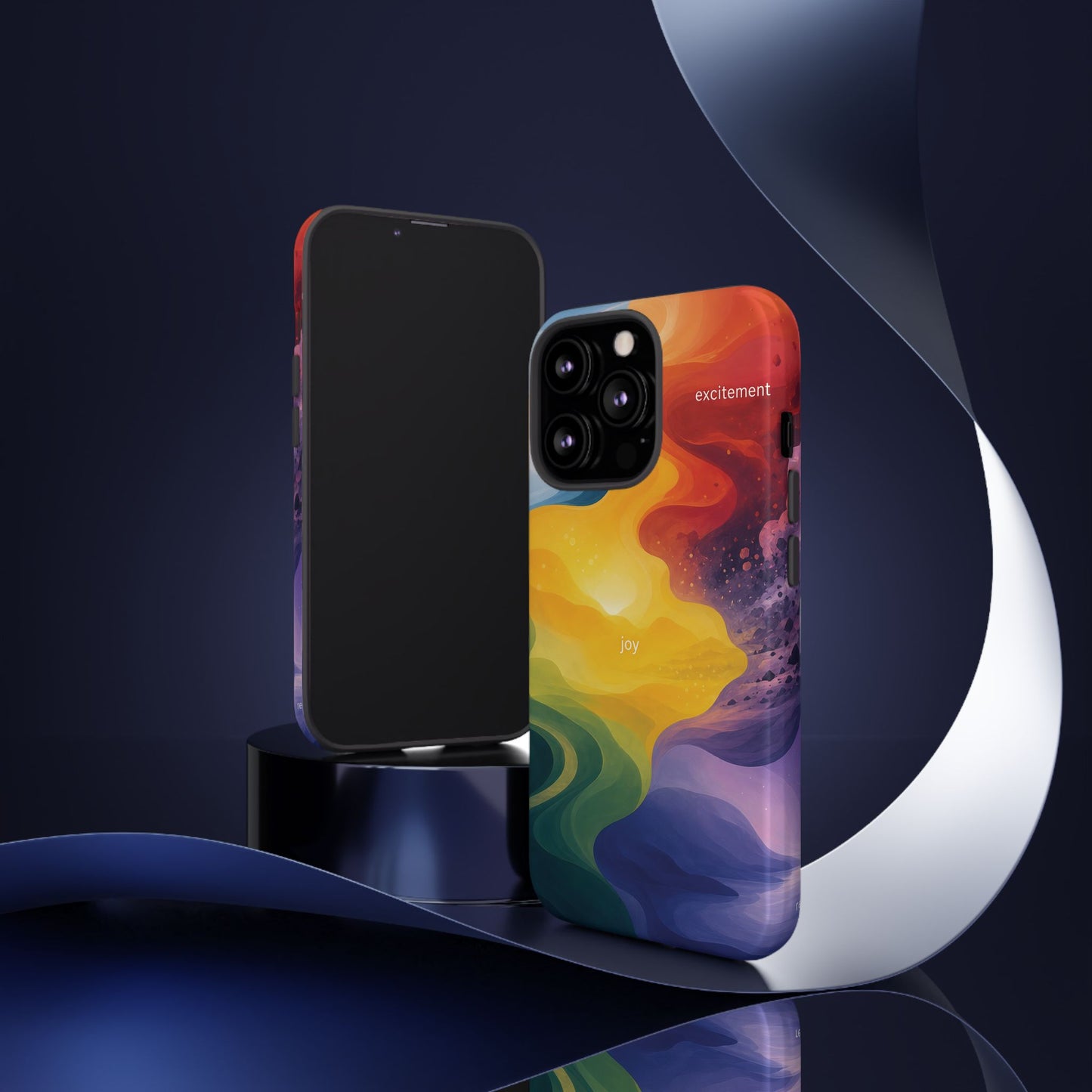 Emotion Spectrum Wave Tough Case | Colorful Abstract Phone Case