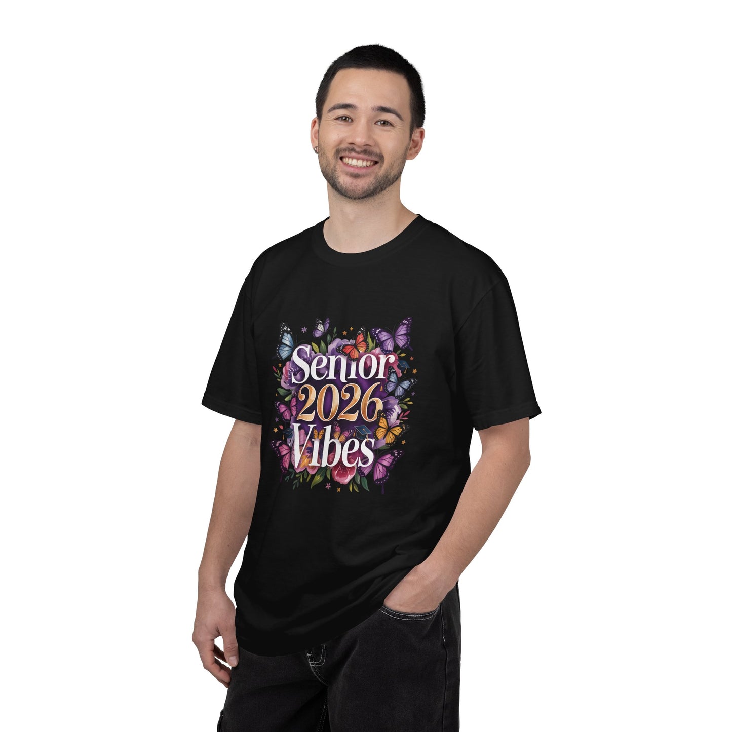 Senior 2026 Vibes T-Shirt | Butterfly Graduation Design