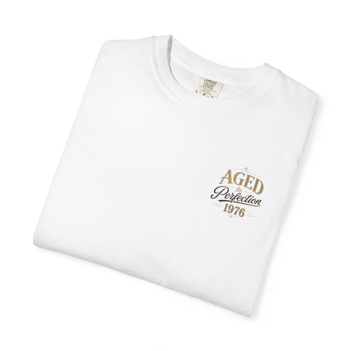 Aged to Perfection 1976 T-Shirt | Vintage Typographic Birthday Design