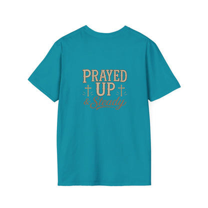 Prayed Up & Steady T-Shirt | Faith Scripture Cross Christian Tee