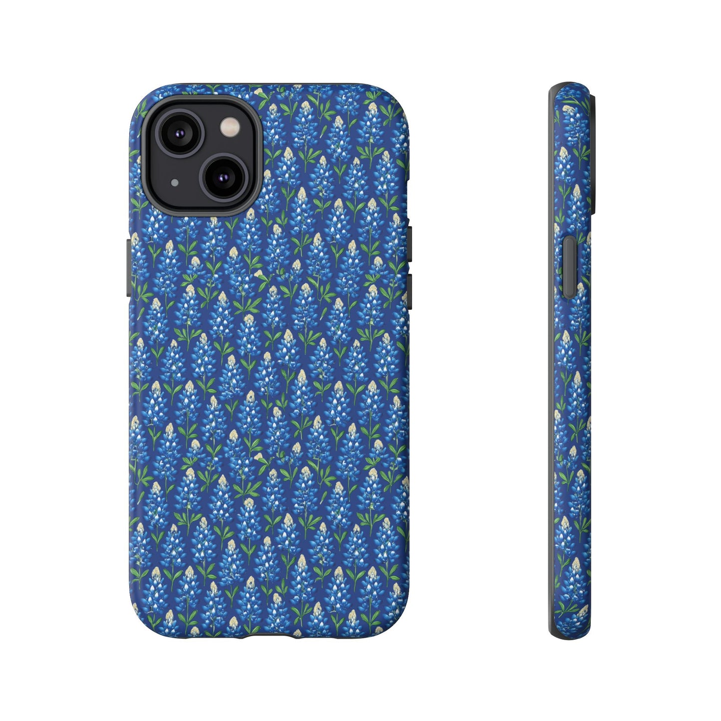 Phone Case, Texas Bluebonnet Tough Case, Navy Floral Phone Cover, Protective iPhone Case, Samsung Galaxy Case, Texas Wildflower Gift
