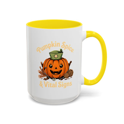 Pumpkin Spice Coffee Mug - Perfect for Fall Decor, Nursing Gifts, Halloween Parties, Cozy Mornings, Harvest Gatherings