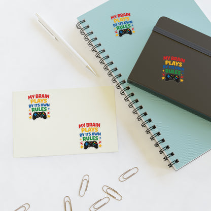 My Brain Plays By Its Own Rules Sticker Sheet | Autism Awareness Stickers