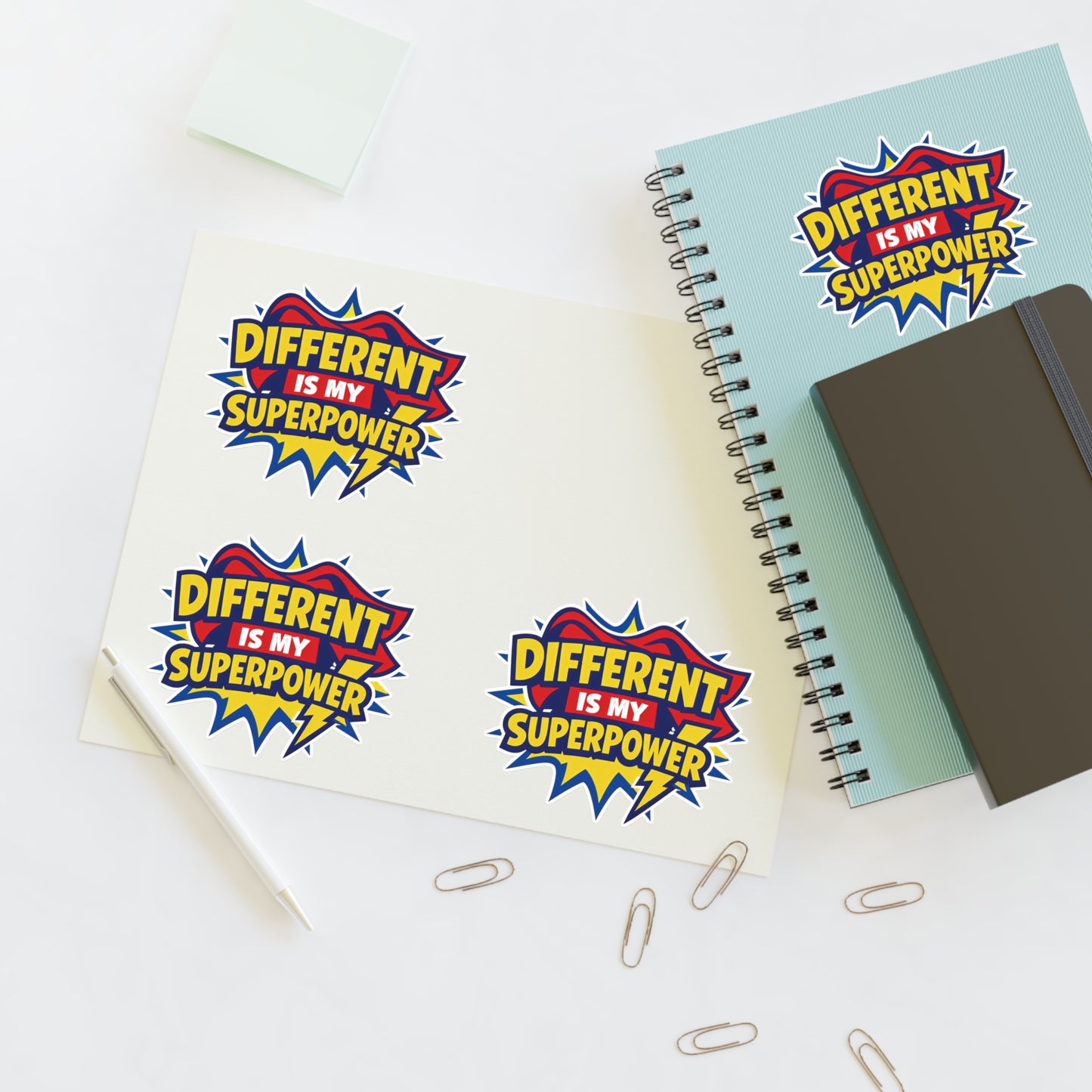 Different Is My Superpower Autism Sticker Sheets | Neurodiversity Pride Stickers