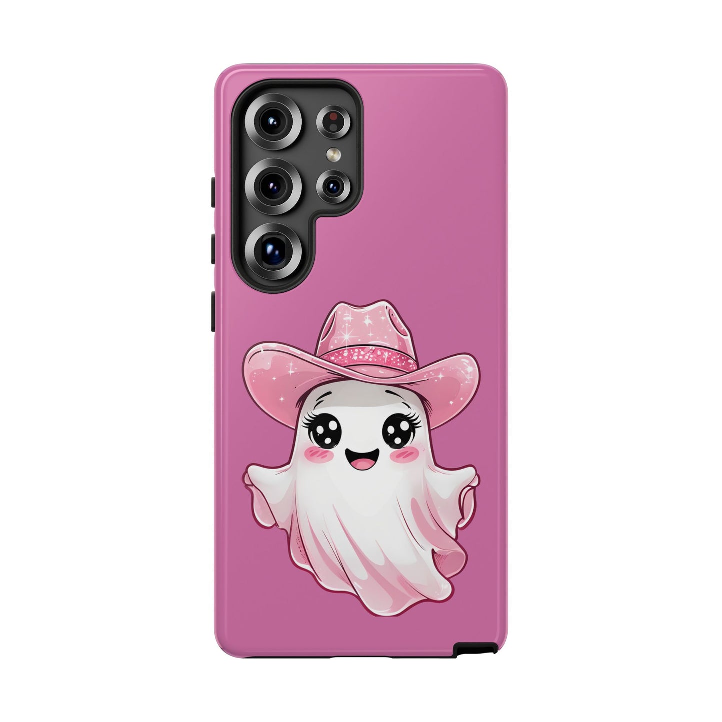 Cute Ghost Phone Case - Fun, Whimsical, Kawaii, Halloween, Gift Idea, Pink Ghost Design