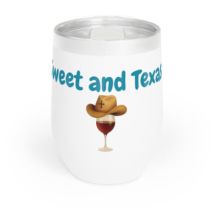 Texas Blessed Wine Tumbler, Sippin' Sweet Stainless Steel Cup, Chill Drink Holder, Relaxing Beverage Container, Wine Lover Gift Idea