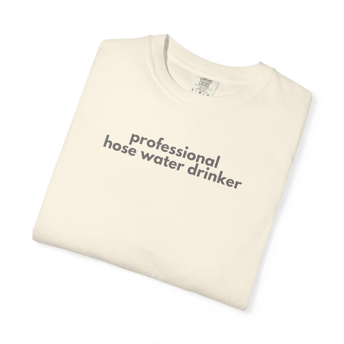 Funny Professional Hose Water Drinker Gen X Humor Unisex T-shirt, Sarcastic Tee, Novelty Shirt, Gift for Gen X, Humorous Graphic Tee