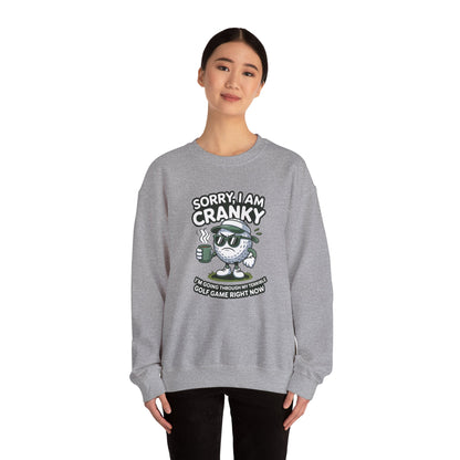 Sorry I Am Cranky Golf Ball Character Sweatshirt | Funny Golfwear