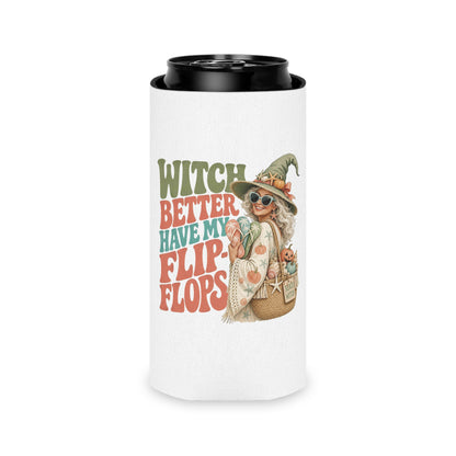 Witch Better Have My Flip Flops Can Cooler | Halloween Witch Beach Tote Art