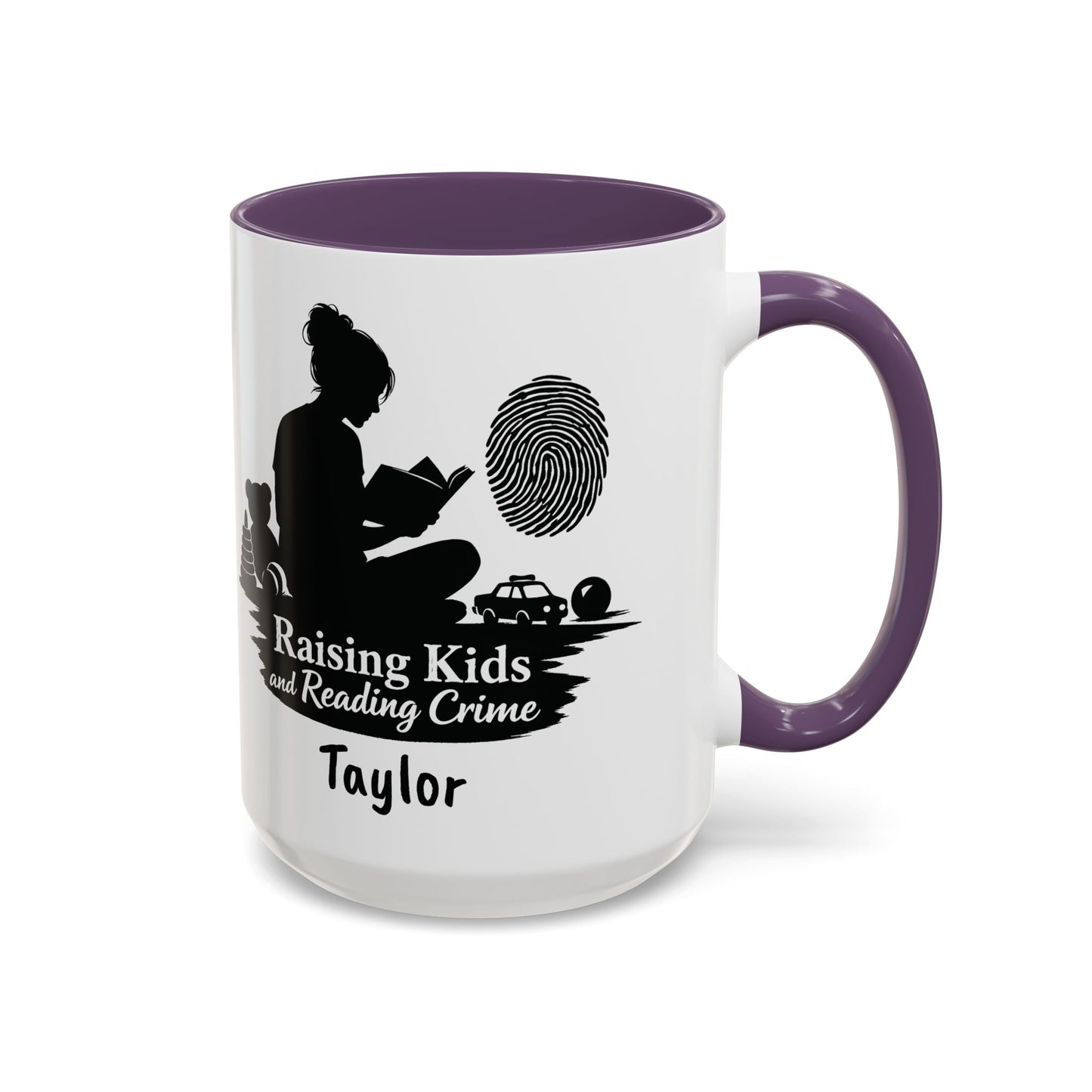 Raising Kids and Reading Crime Mug | Accent Coffee Mug
