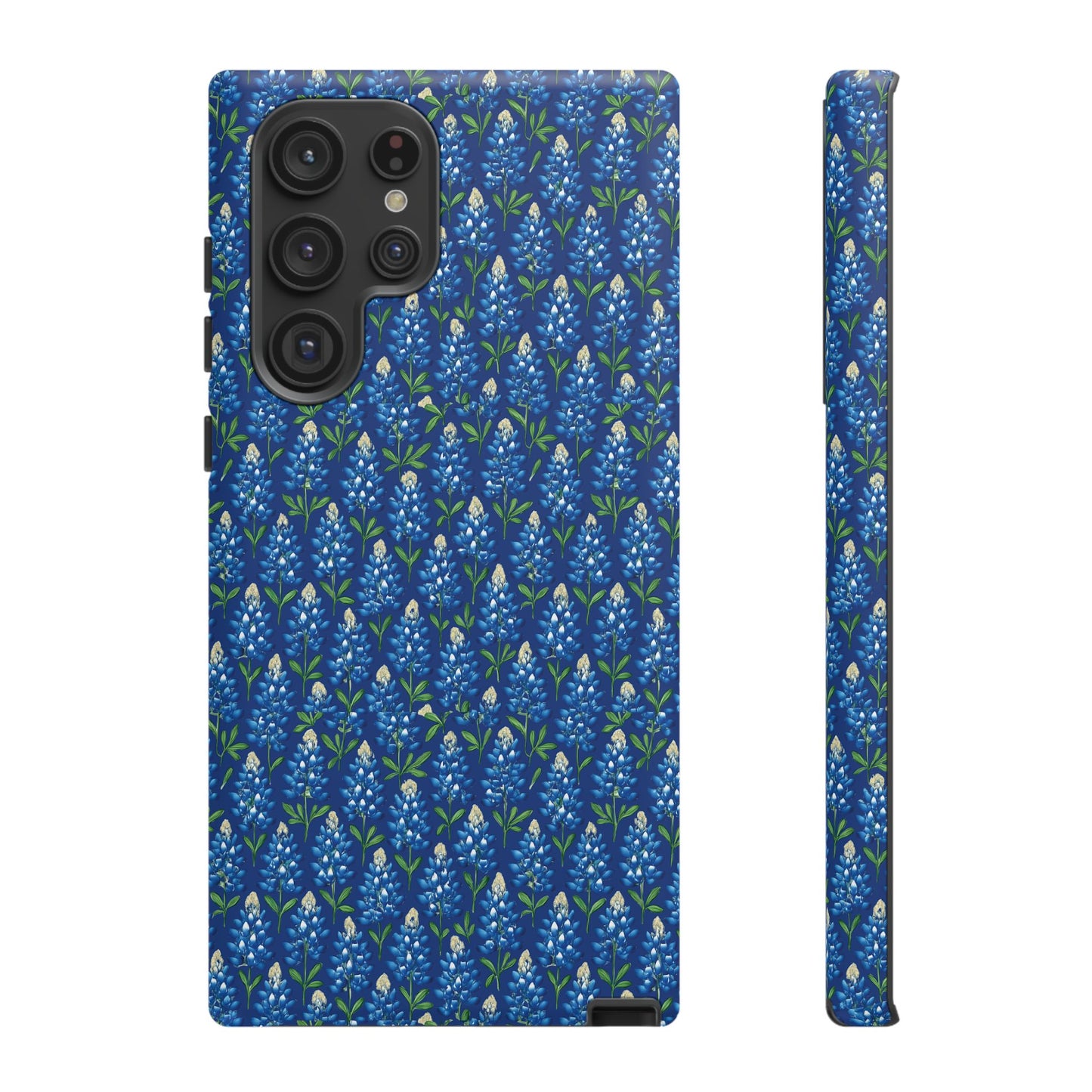 Phone Case, Texas Bluebonnet Tough Case, Navy Floral Phone Cover, Protective iPhone Case, Samsung Galaxy Case, Texas Wildflower Gift