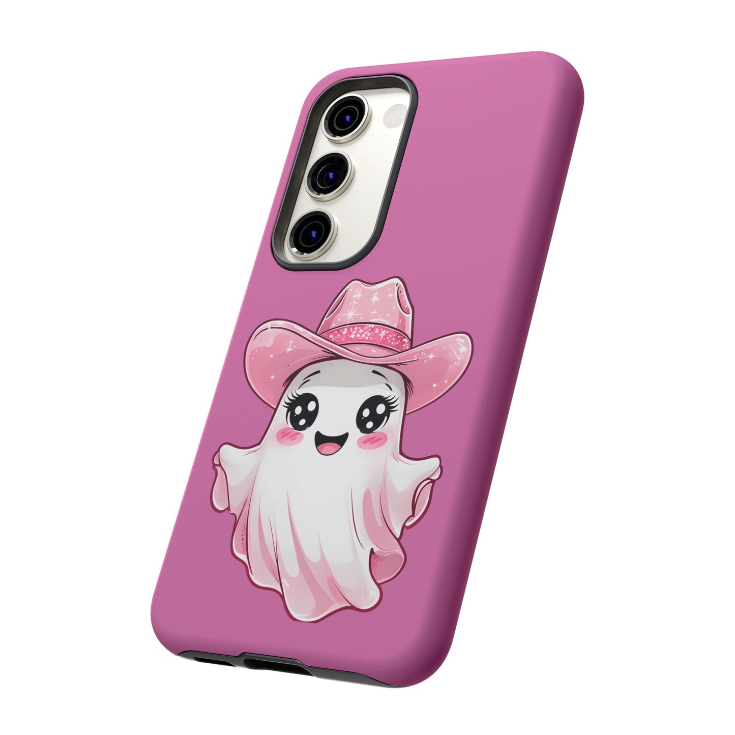 Cute Ghost Phone Case - Fun, Whimsical, Kawaii, Halloween, Gift Idea, Pink Ghost Design