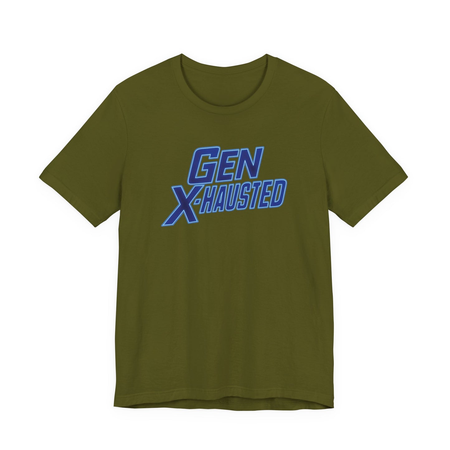 Gen X-Hausted Unisex Tee - Retro Humor Tee, Gift for Gen X, Casual Wear, Trendy Graphic Shirt, Unique Meme Apparel