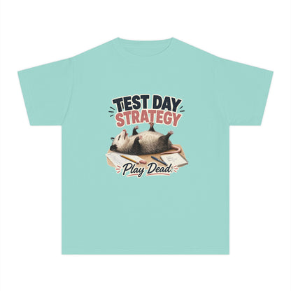 Test Day Strategy Play Dead Youth Tee | Possum Illustration, Back-to-School