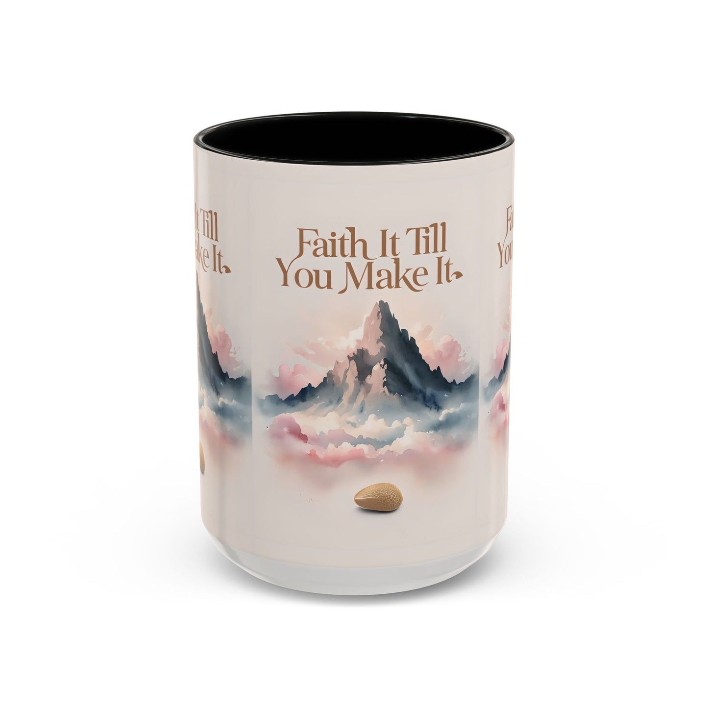 Faith It Till You Make It Coffee Mug, Motivational Drinkware, Inspirational Gift, Morning Coffee Cup, Self-Help Mug