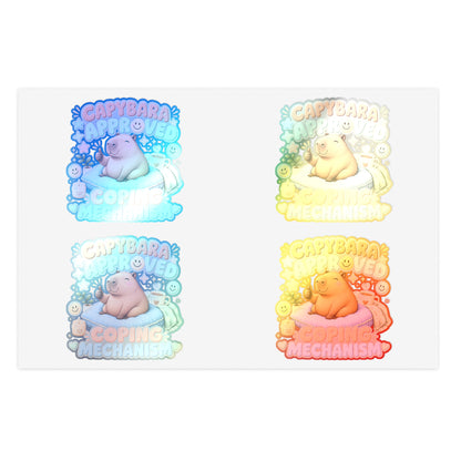 Capybara Approved Coping Mechanism Sticker Sheet | Cute Relaxing Animal Stickers