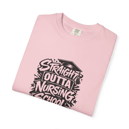 Straight Outta Nursing School T-shirt | Nursing Graduate Tee, Cap Graphic