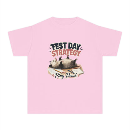 Test Day Strategy Play Dead Youth Tee | Possum Illustration, Back-to-School