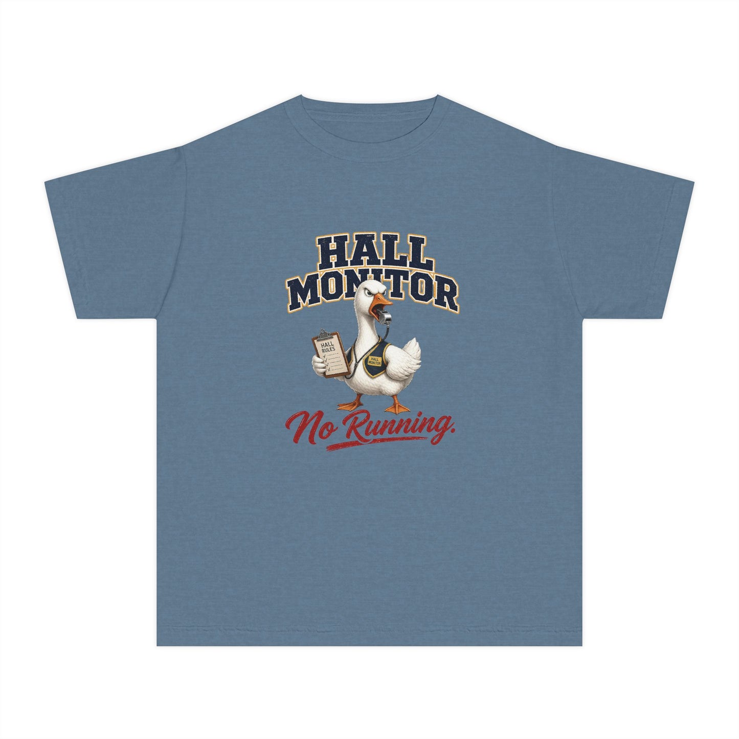 Hall Monitor Goose No Running Tee | Kids school safety shirt