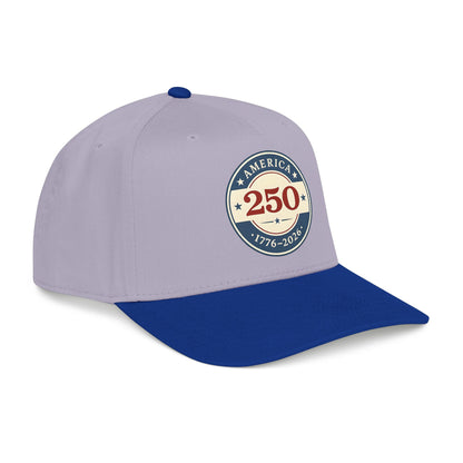 America 250 1776-2026 Patch Mid Profile Baseball Cap | 250th Anniversary Celebration