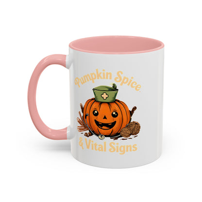Pumpkin Spice Coffee Mug - Perfect for Fall Decor, Nursing Gifts, Halloween Parties, Cozy Mornings, Harvest Gatherings