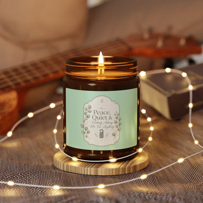 Peace Quiet & Candle Soy Candle | Amber Jar, Calming Botanical Scent
