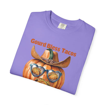 Funny Halloween T-Shirt, Gourd Bless Tacos Tee, Unisex Graphic Tee, Taco Lover Shirt, Fall Festival Apparel, Cute Pumpkin Shirt