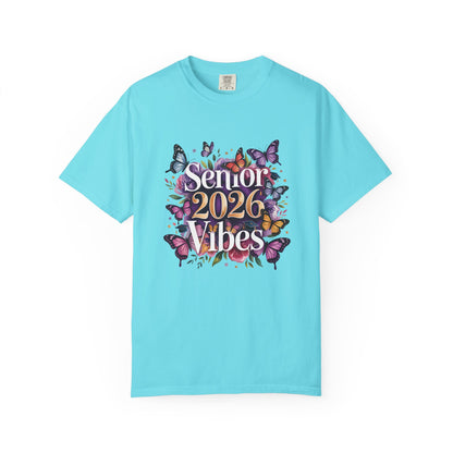 Senior 2026 Vibes T-Shirt | Butterfly Graduation Design