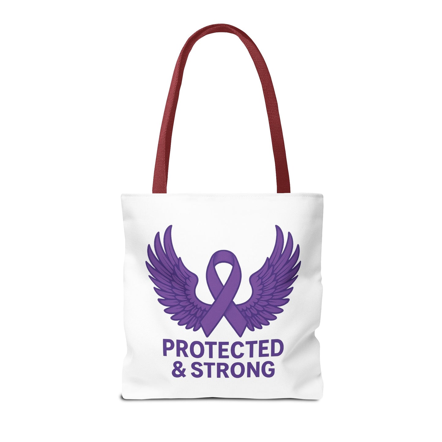 Protected and Strong Awareness Tote Bag, Eco-Friendly Shoulder Bag, Reusable Grocery Bag, Canvas Shopping Tote, Gift for Activists,