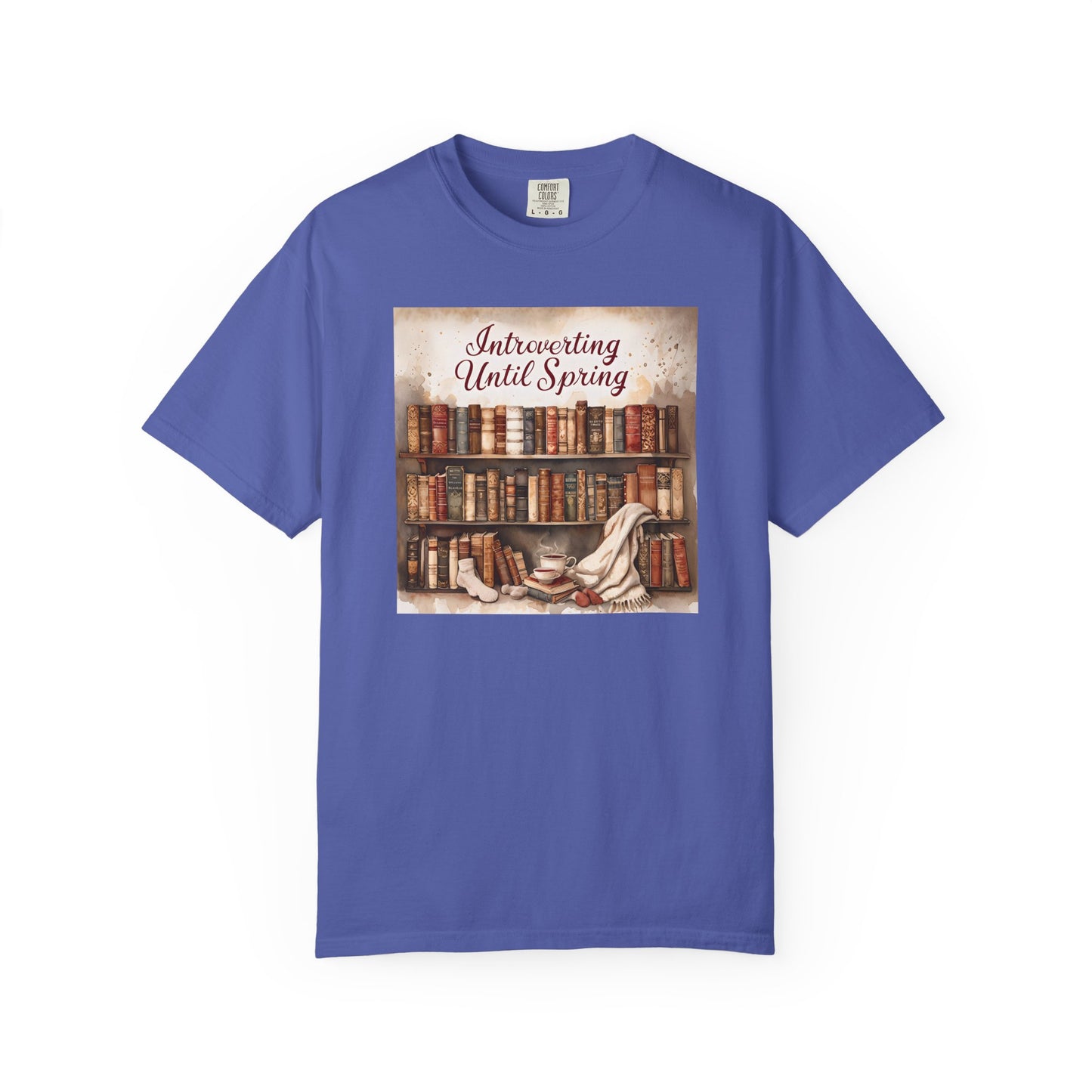 Introverting Until Spring T-Shirt, Cozy Literary Tee, Perfect Gift for Book Lovers, Spring Vibes Shirt, Relaxed Fit Fashion