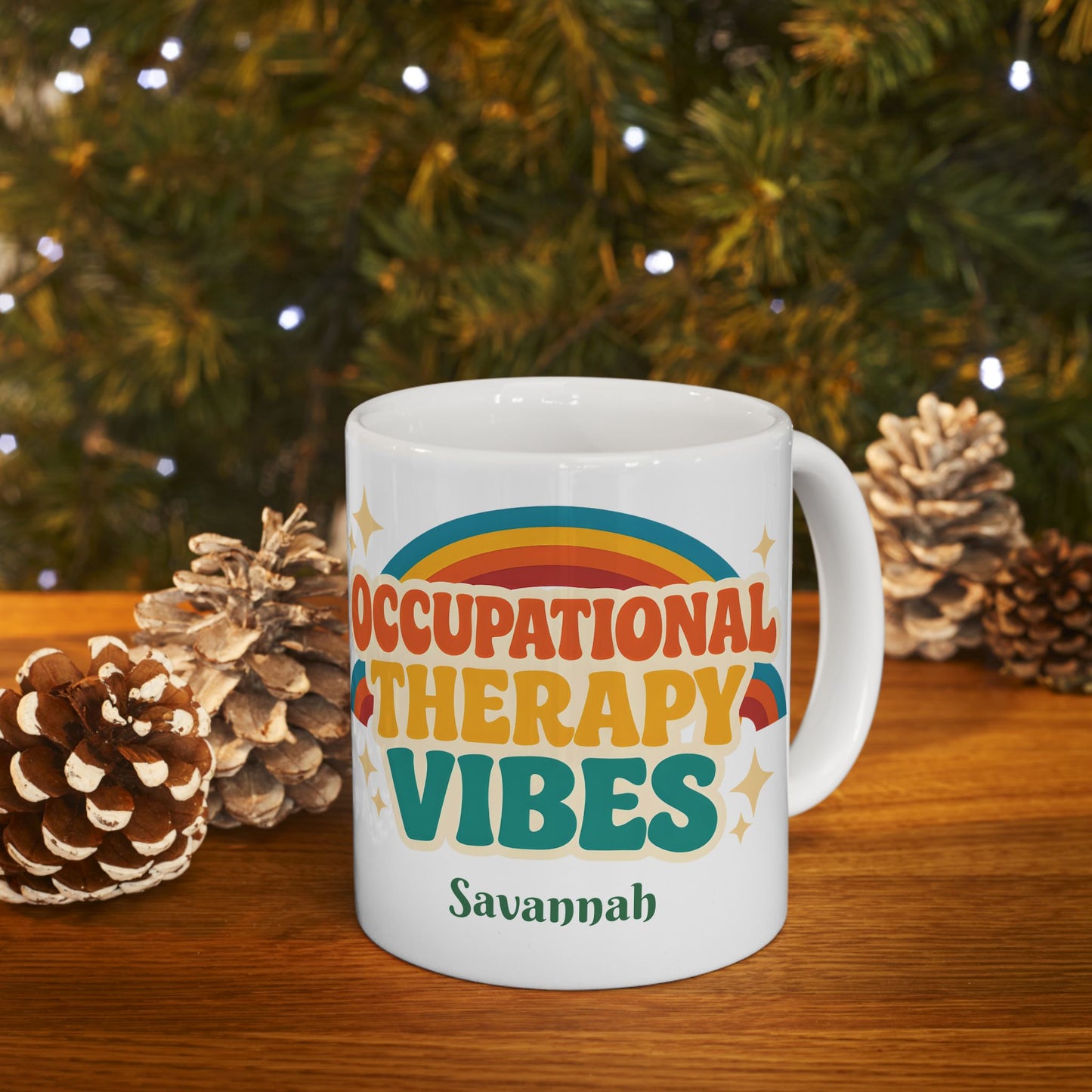 Occupational Therapy Vibes Retro Personalized Mug
