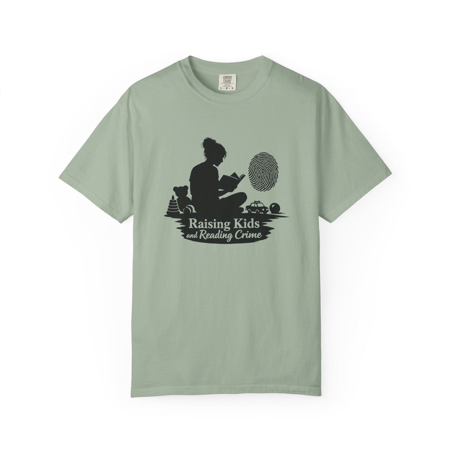 Raising Kids and Reading Crime T-shirt | Mom Reader Detective Design