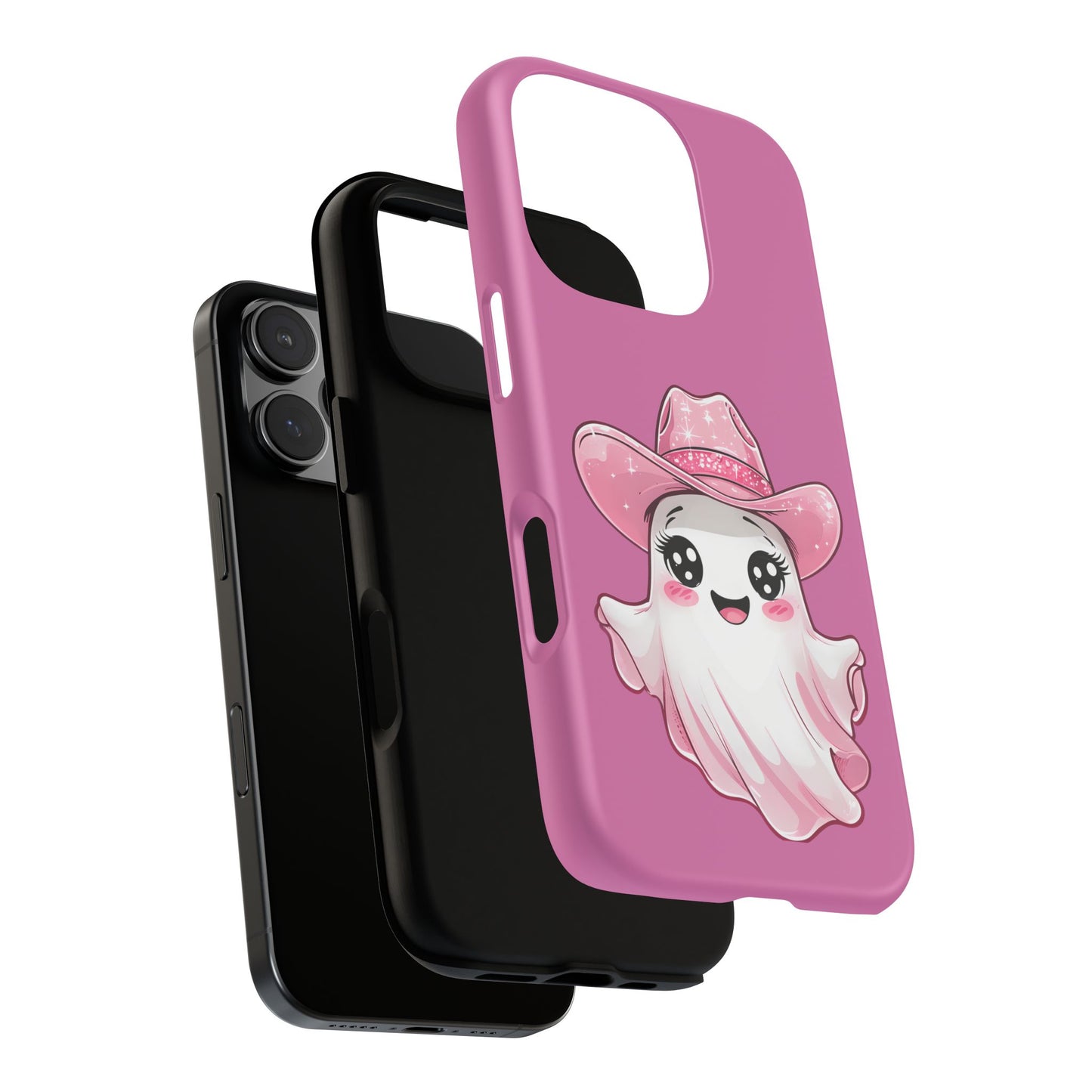 Cute Ghost Phone Case - Fun, Whimsical, Kawaii, Halloween, Gift Idea, Pink Ghost Design