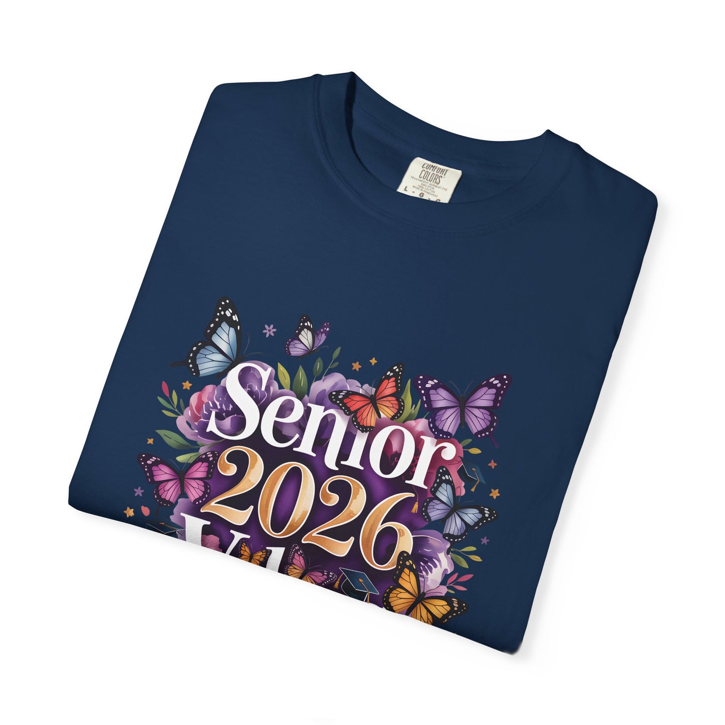 Senior 2026 Vibes T-Shirt | Butterfly Graduation Design