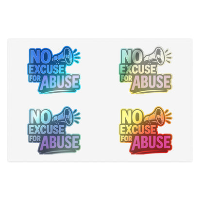 Empowerment Sticker Sheets - No Excuse for Abuse | Protest Stickers, Advocacy Decor, Gift for Social Activists, Awareness Campaigns