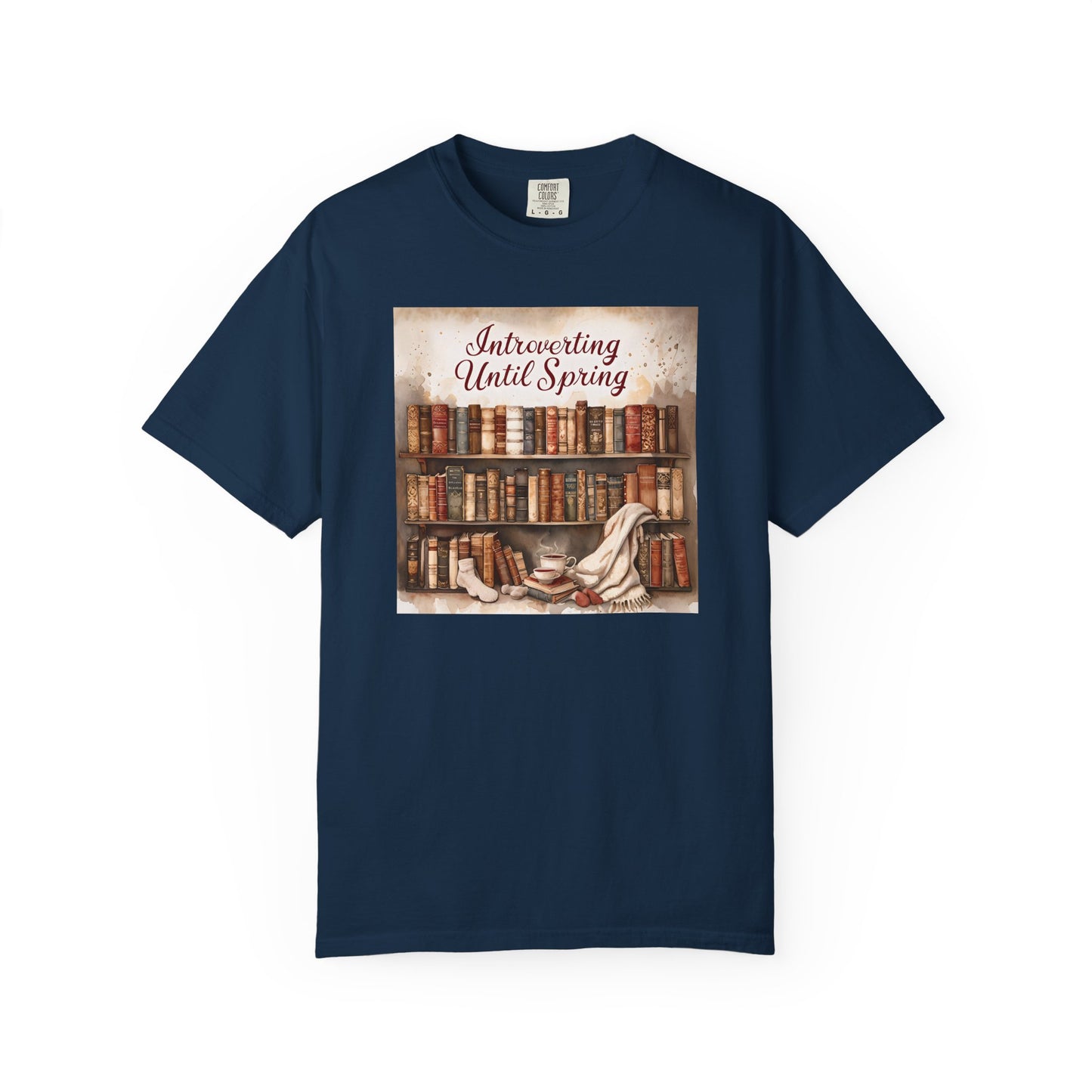 Introverting Until Spring T-Shirt, Cozy Literary Tee, Perfect Gift for Book Lovers, Spring Vibes Shirt, Relaxed Fit Fashion