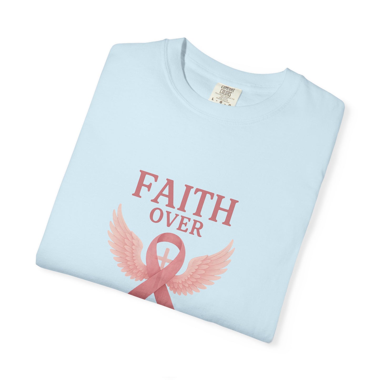 Faith Over Fear Unisex T-Shirt, Inspirational Shirt, Breast Cancer Awareness Tee, Gift for Support, Everyday Casual Wear