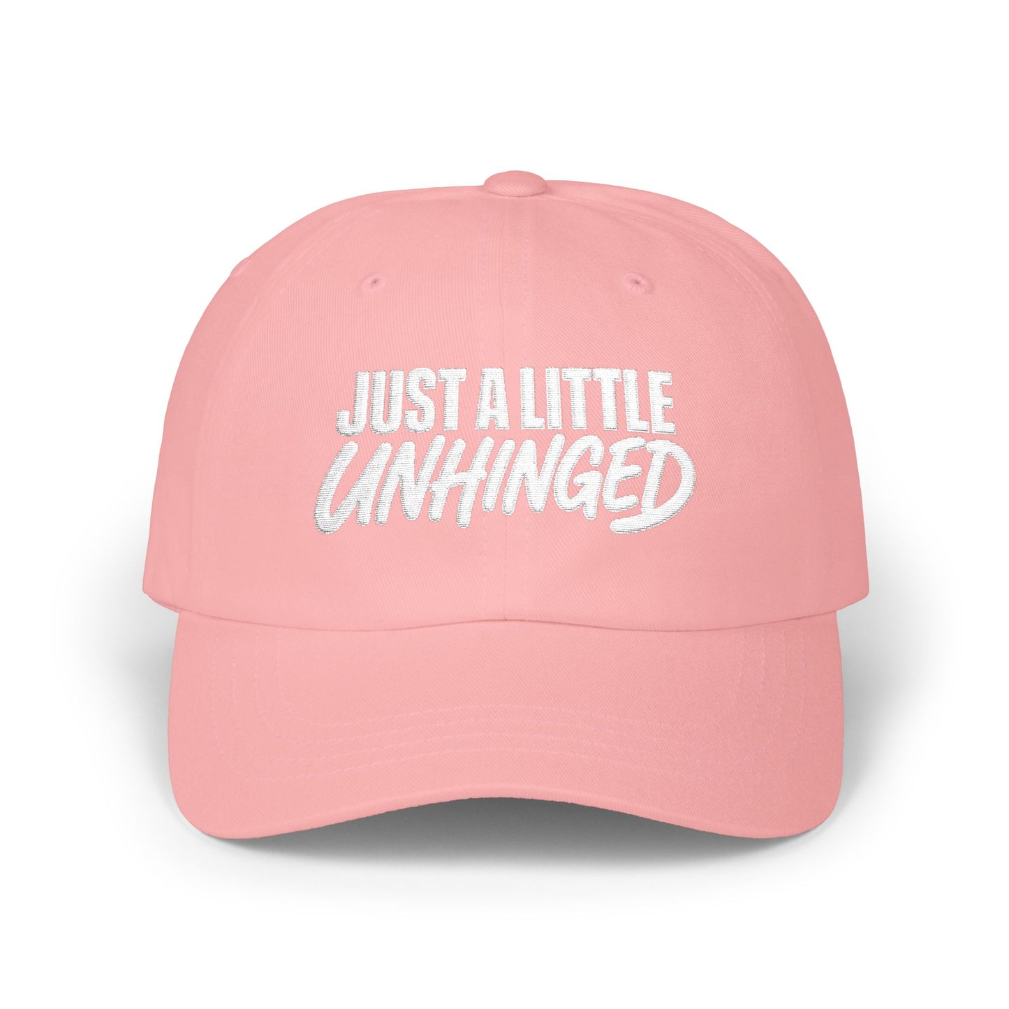 Just a Little Unhinged Dad Cap | Embroidered Baseball Hat, Funny Text