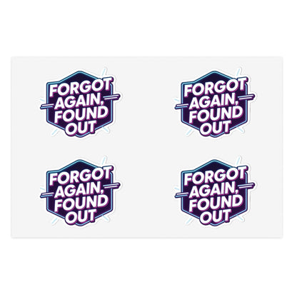 Sticker Sheet Bundle, Gen X Humor Forgot Again Found Out, Funny Stickers Pack, Retro Label Set, 90s Nostalgia Decals, Scrapbook Supplies