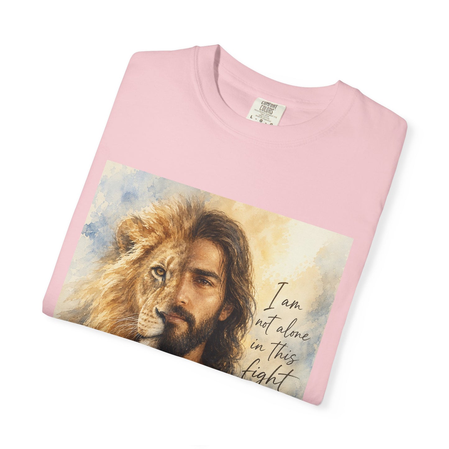 Jesus Lion of Judah t-shirt | I am not alone in this fight Christian tee