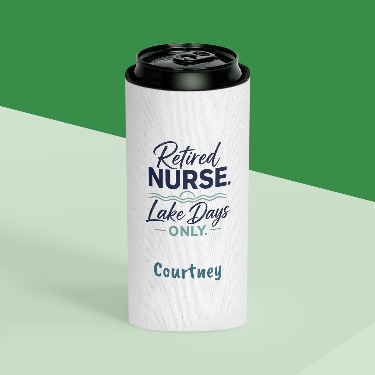 Retired Nurse Lake Days Can Cooler | Personalized