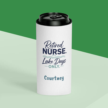 Retired Nurse Lake Days Can Cooler | Personalized