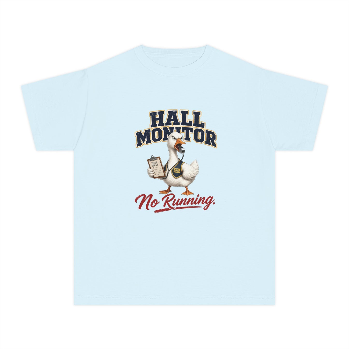 Hall Monitor Goose No Running Tee | Kids school safety shirt