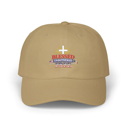 Blessed Unbothered Freedom Cap | Patriotic Faith Dad Cap