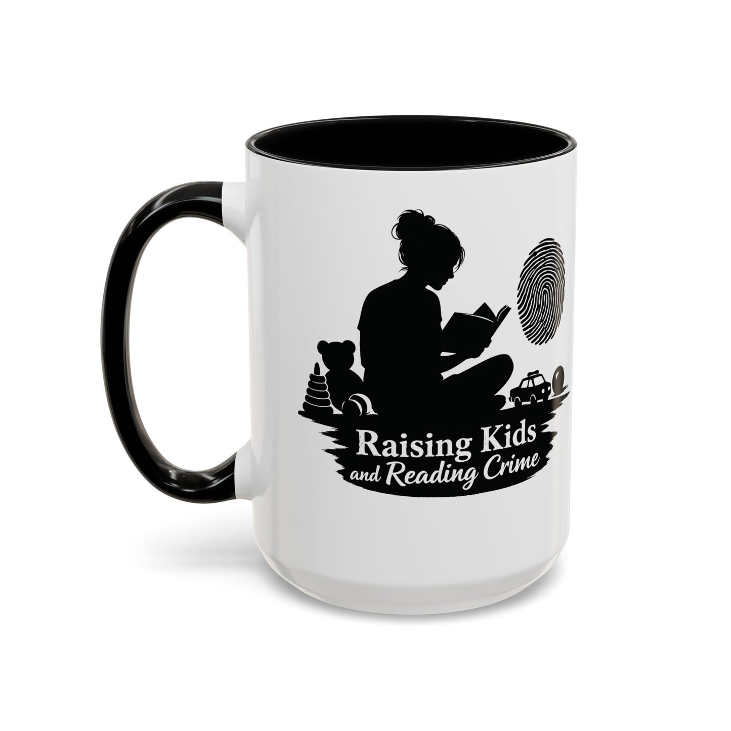 Raising Kids and Reading Crime Mug | Accent Coffee Mug