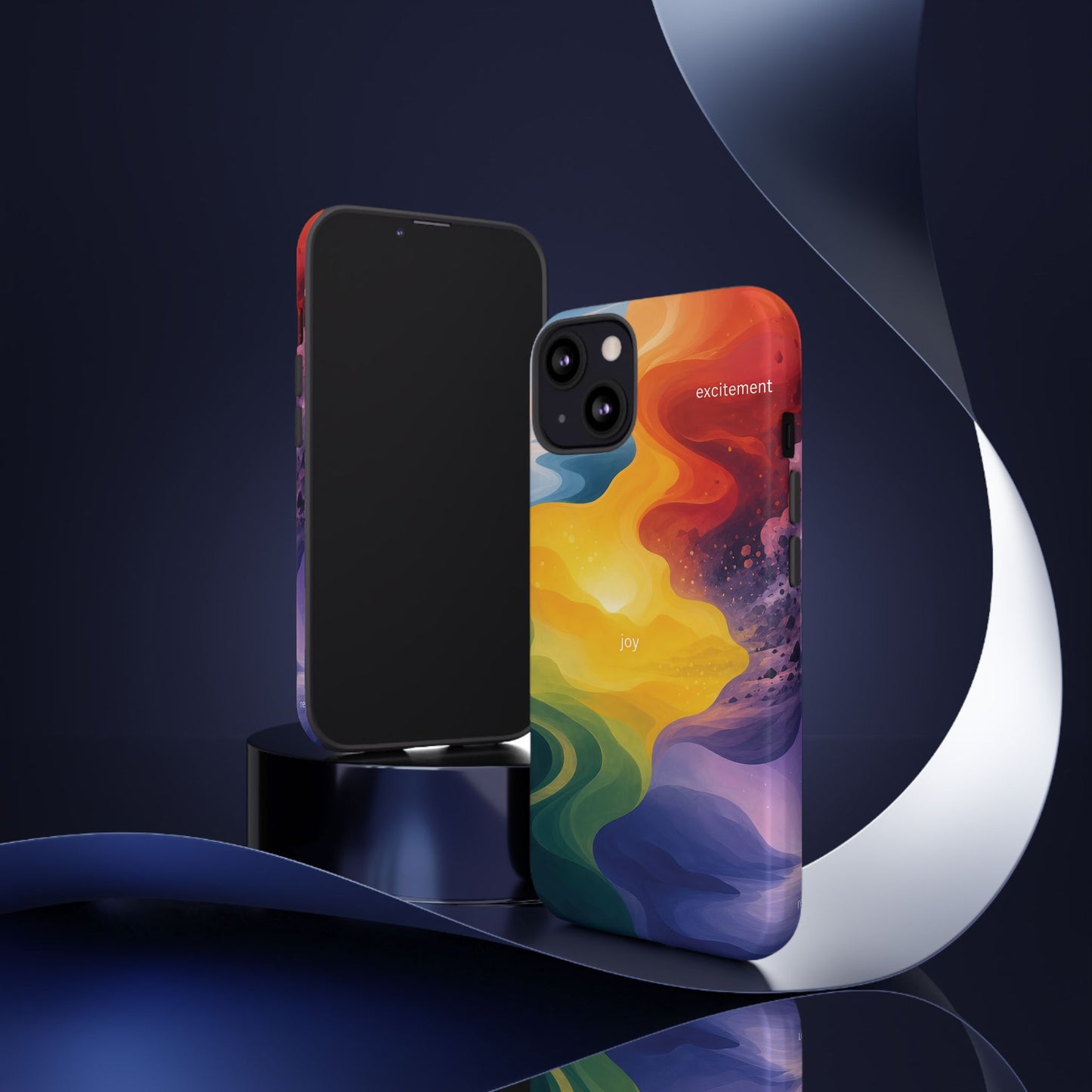 Emotion Spectrum Wave Tough Case | Colorful Abstract Phone Case